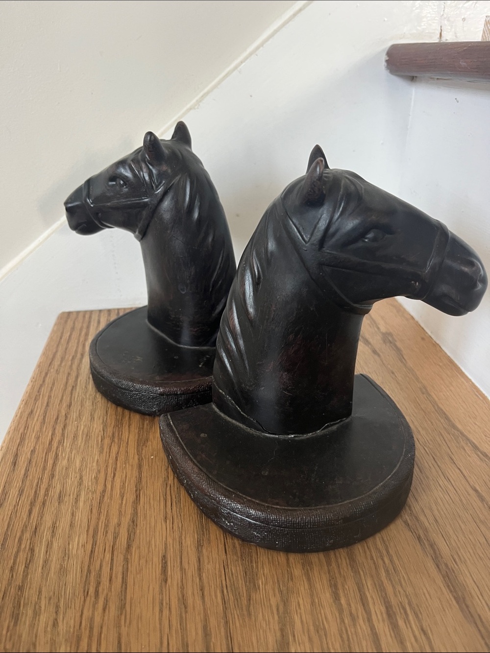Black Horse Head Bookends 4lbs total - Picture 6 of 6